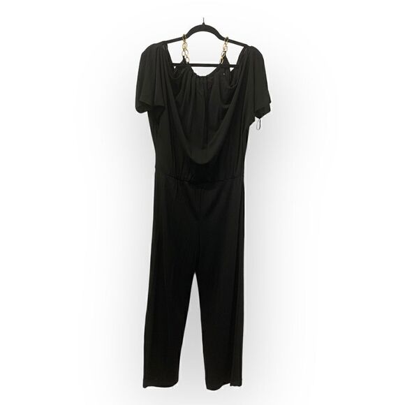 Trina Turk Angie Jumpsuit Gold Chain, Cold Shoulder M, NWT - Picture 4 of 6